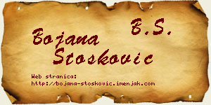 Bojana Stošković vizit kartica